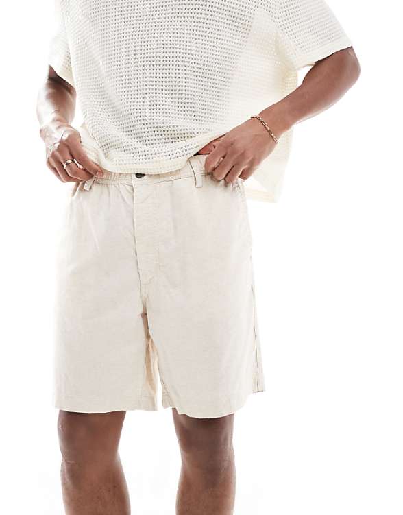 Jack & Jones Linen Mix Short In Cream