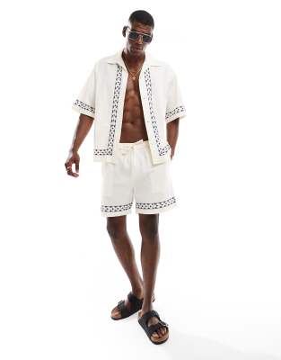 JACK & JONES Linen Print Co Ord