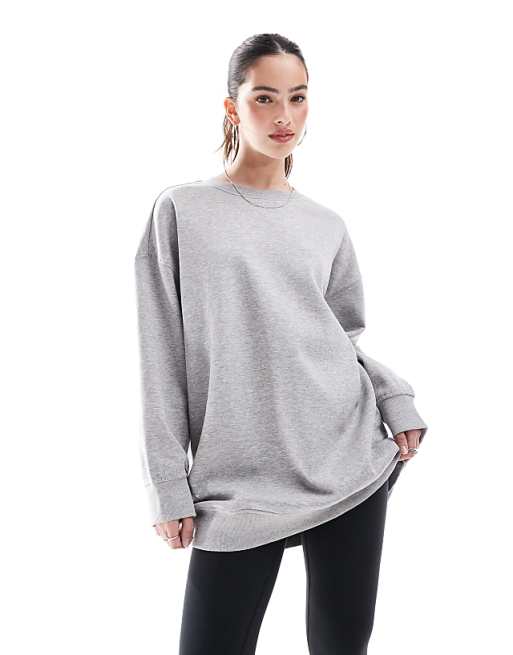 Monki Oversized Sweatshirt In Light Grey