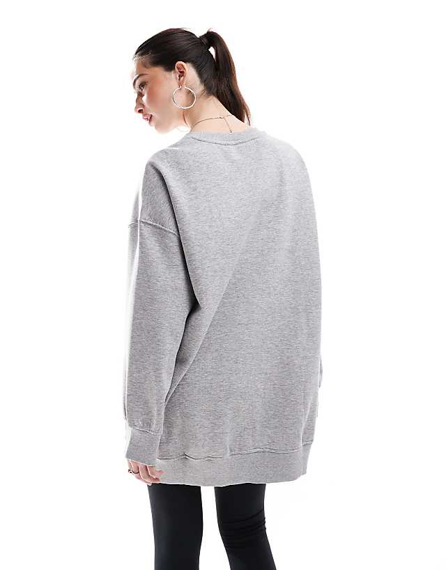 Monki Oversized Sweatshirt In Light Grey