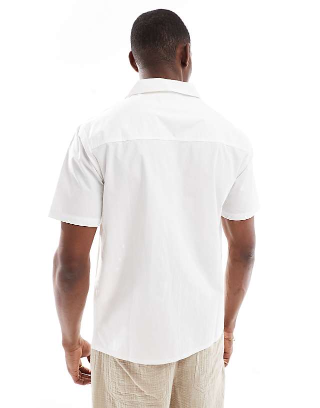 Native Youth Broderie Lace Shirt In White