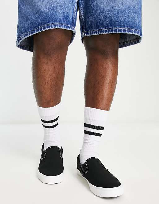New Look Canvas Slip On Trainers In Black