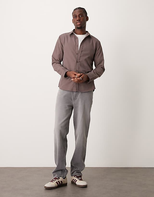New Look Cord Shirt In Mid Brown