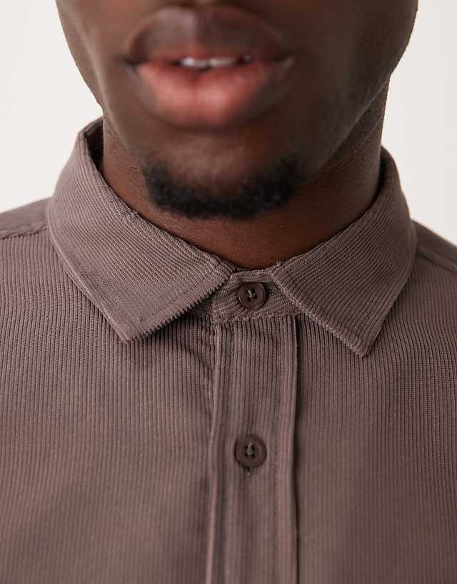 New Look Cord Shirt In Mid Brown