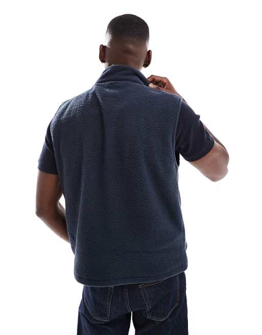 New Look Fleece Gilet In Navy