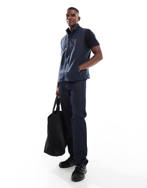 New Look Fleece Gilet In Navy