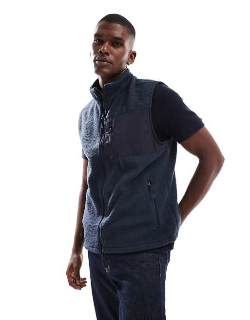 New Look fleece gilet in navy