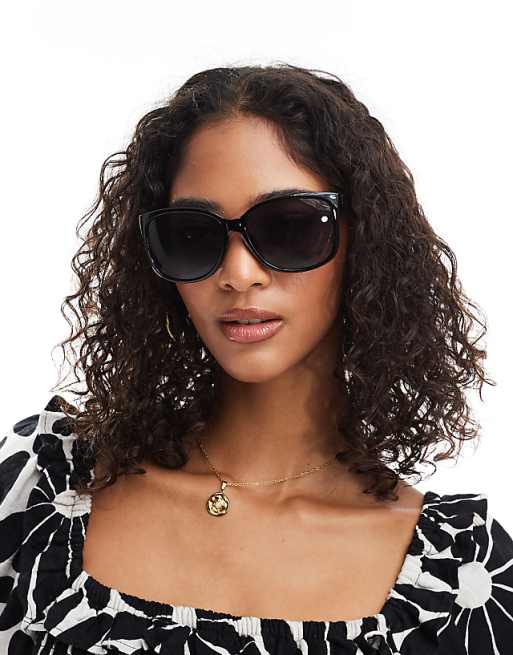 New Look Oversized Round Sunglasses In Black