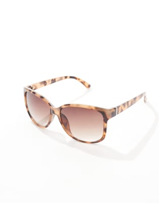New Look Oversized Round Sunglasses In Brown