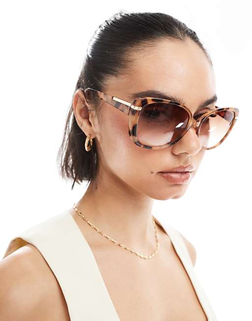 New Look sqaure sunglasses in brown