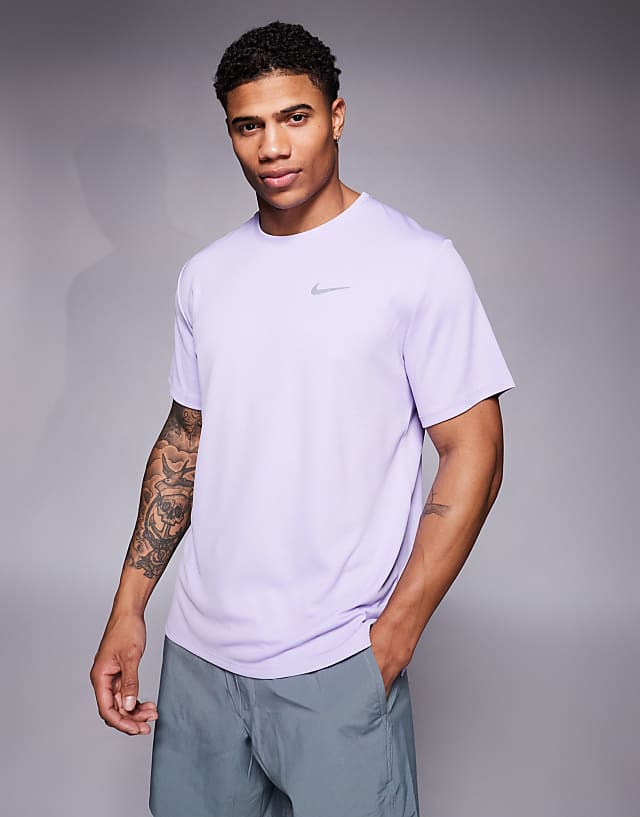 Nike Running Miler Dri-FIT t-shirt in lilac