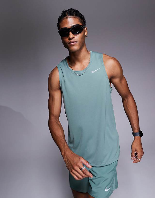 Nike Running Miler Dri-FIT vest in green