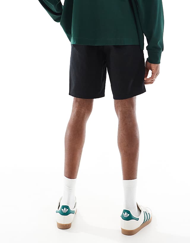 ONLY & SONS Linen Mix Tie Waist Shorts In Black