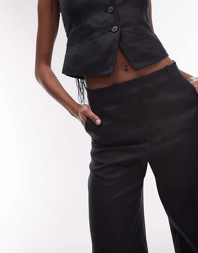 & Other Stories Co-ord Linen Trousers In Black