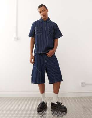 Reclaimed Vintage Denim Pinstripe Co-ord
