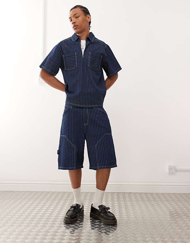 Reclaimed Vintage denim pinstripe co-ord