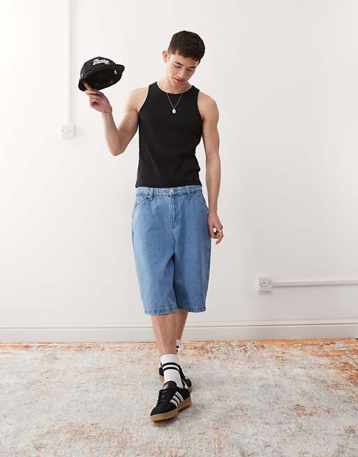 Reclaimed Vintage Ribbed Racer Vest In Black