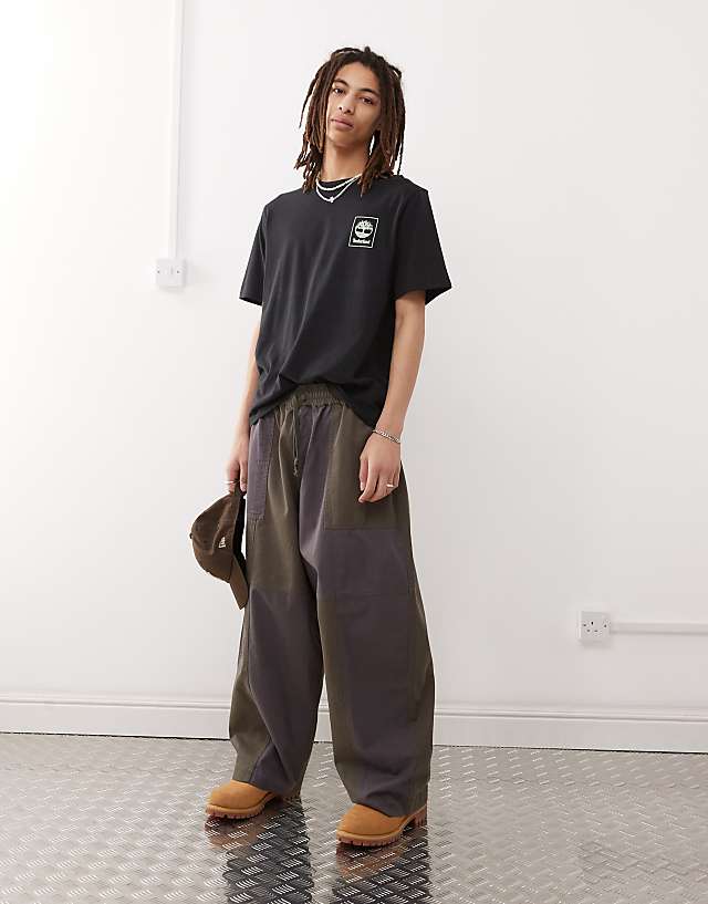 Timberland Box Chest Logo T-shirt In Black