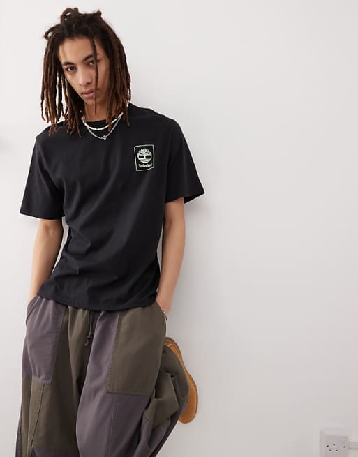 Timberland box chest logo t-shirt in black