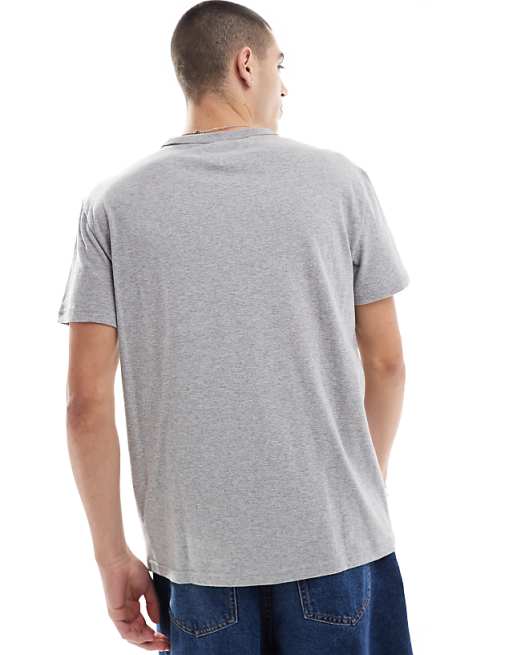Tommy Jeans Small Crest Logo T-shirt In Grey
