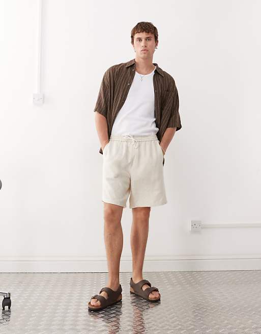 Weekday linen shorts in beige