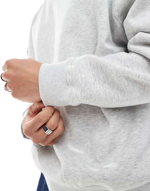 Weekday Oversized Sweatshirt In Grey Melange