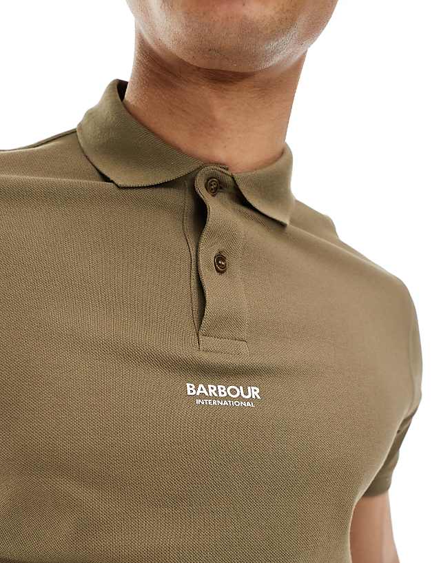 Barbour International Formula Polo In Khaki Exclusive To Asos