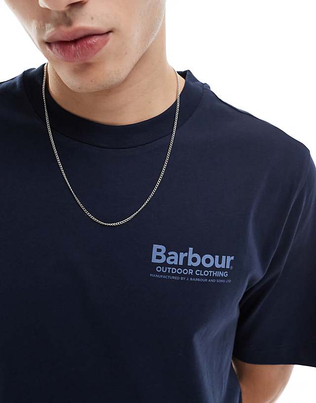 Barbour Thornley Relaxed Back Graphic T-shirt In Navy