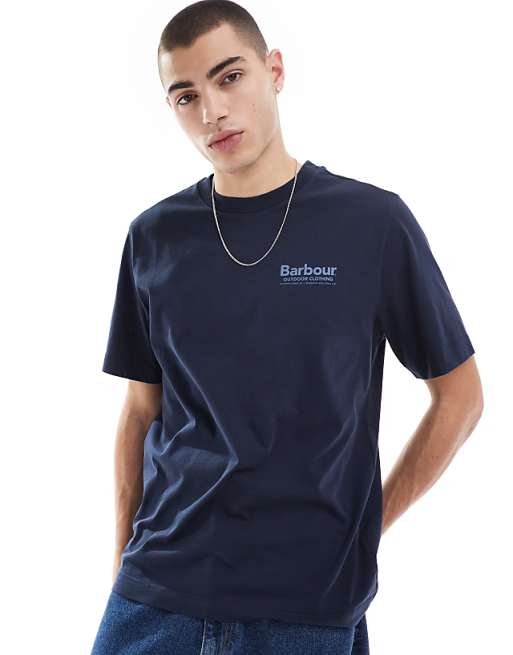 Barbour Thornley Relaxed Back Graphic T-shirt In Navy