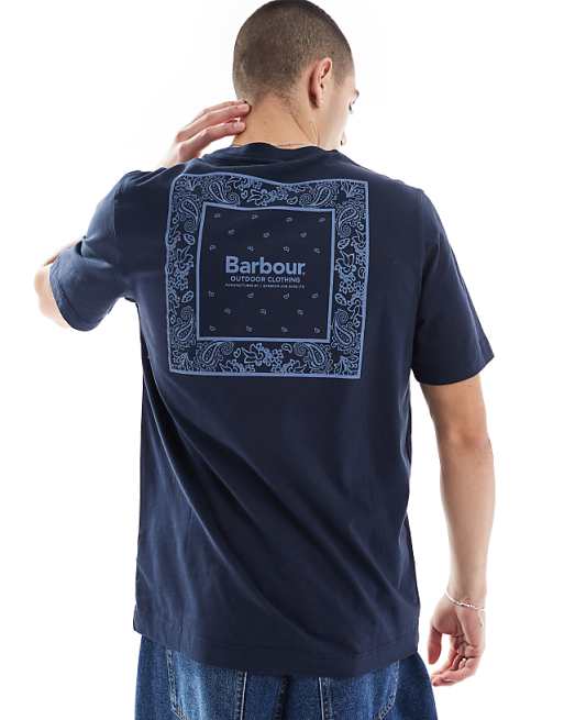 Barbour Thornley relaxed back graphic t-shirt in navy