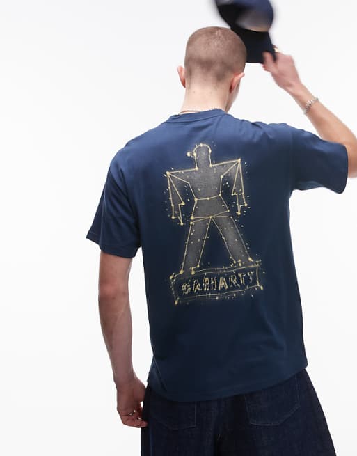 Carhartt WIP stargazer graphic t-shirt in dusky blue