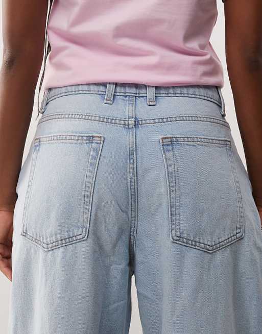 COLLUSION X014 Mid Rise Antifit Jeans In Lightwash