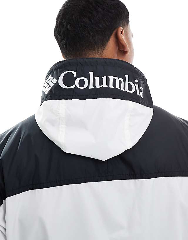 Columbia Challenger II Windbreaker In Black And White