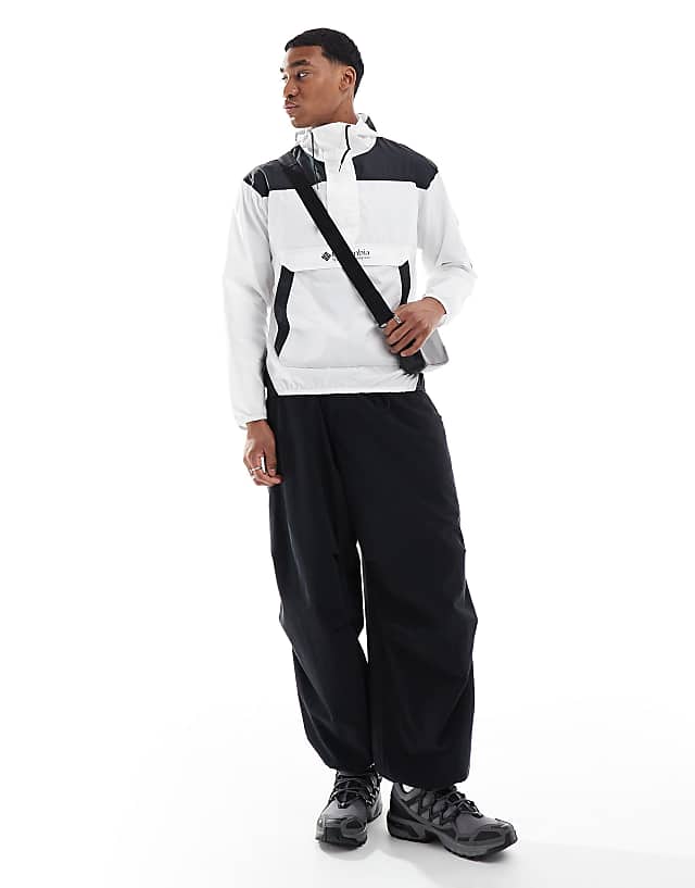Columbia Challenger II Windbreaker In Black And White