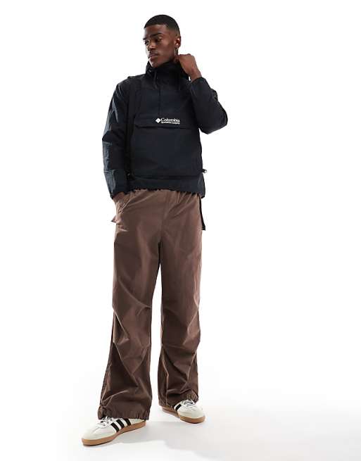 Columbia Challenger Windbreaker Anorak In Black