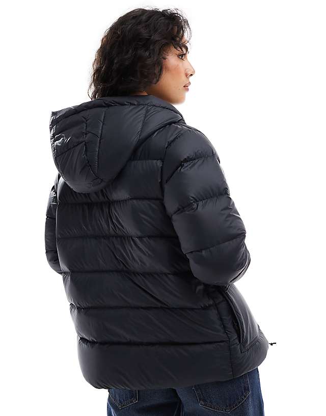 Columbia Harmony Falls Hooded Down Jacket In Black