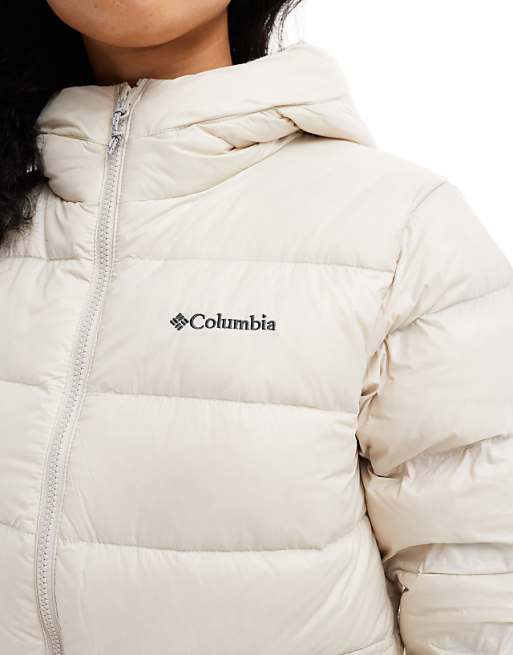 Columbia Harmony Falls Hooded Down Jacket In Dark Stone