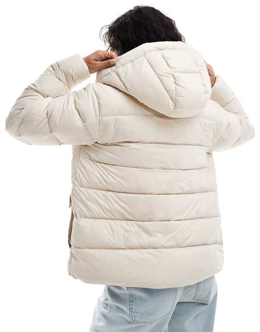 Columbia Harmony Falls Hooded Down Jacket In Dark Stone