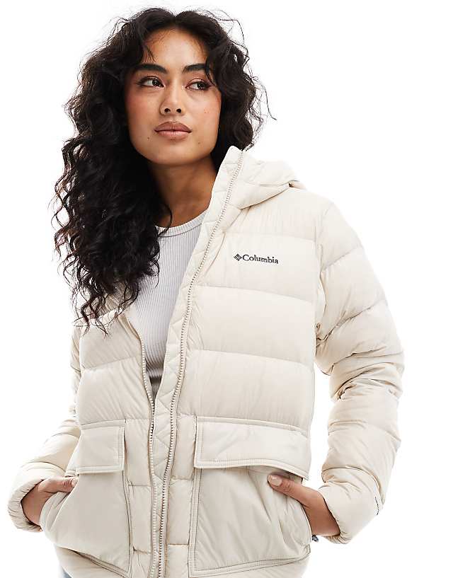 Columbia Harmony Falls hooded down jacket in dark stone