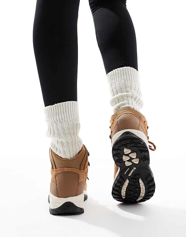 Columbia Newton Ridge Plus Waterproof Amped Shoes In Brown
