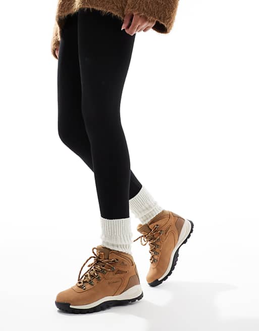 Columbia Newton Ridge Plus Waterproof Amped Shoes In Brown