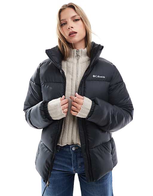 Columbia Puffect II Puffer Full Zip Jacket In Black