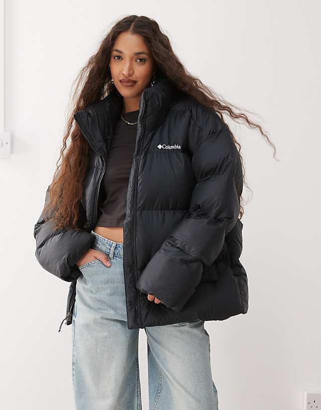 Columbia Puffect Surplus oversized puffer coat in black Exclusive to ASOS