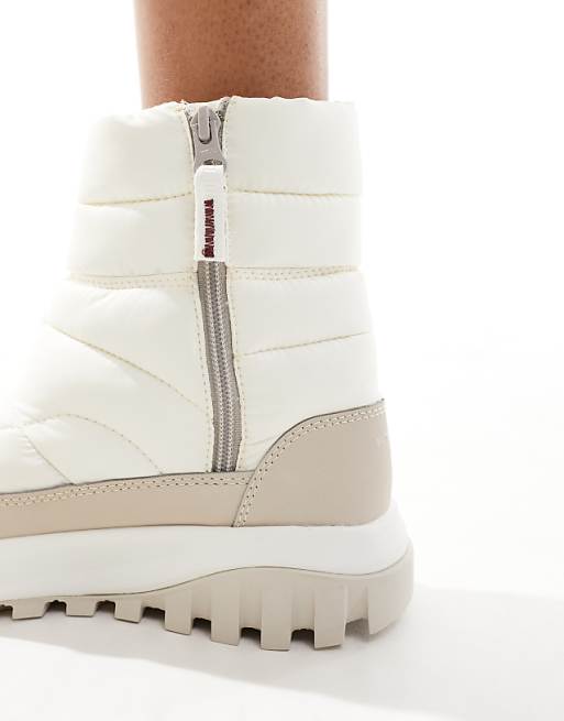 Columbia Snowtrot Mid Snow Boots In Sea Salt And Fig