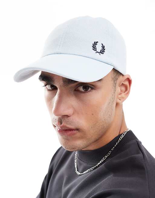 Fred Perry Classic Pique Baseball Cap In Ice Blue