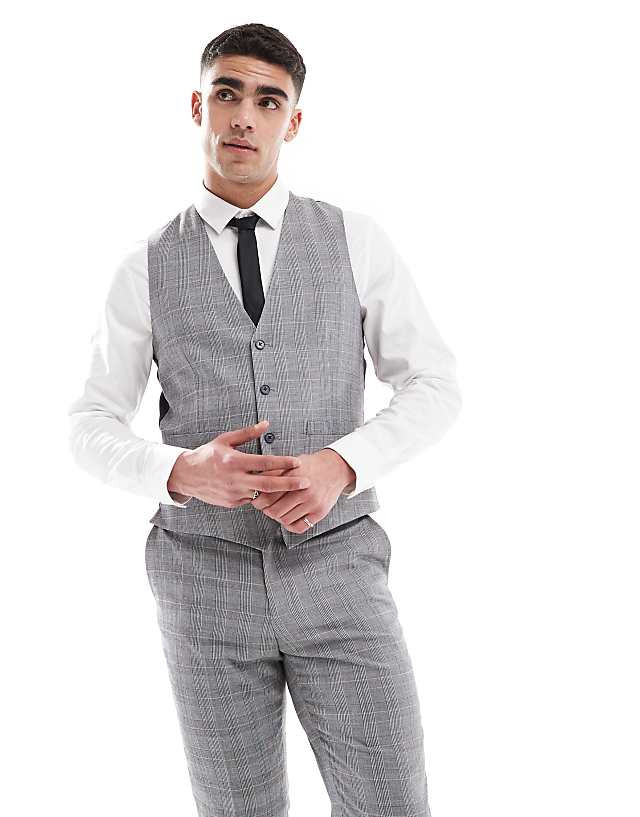 French Connection Formal Suit Co-ord In Grey Check