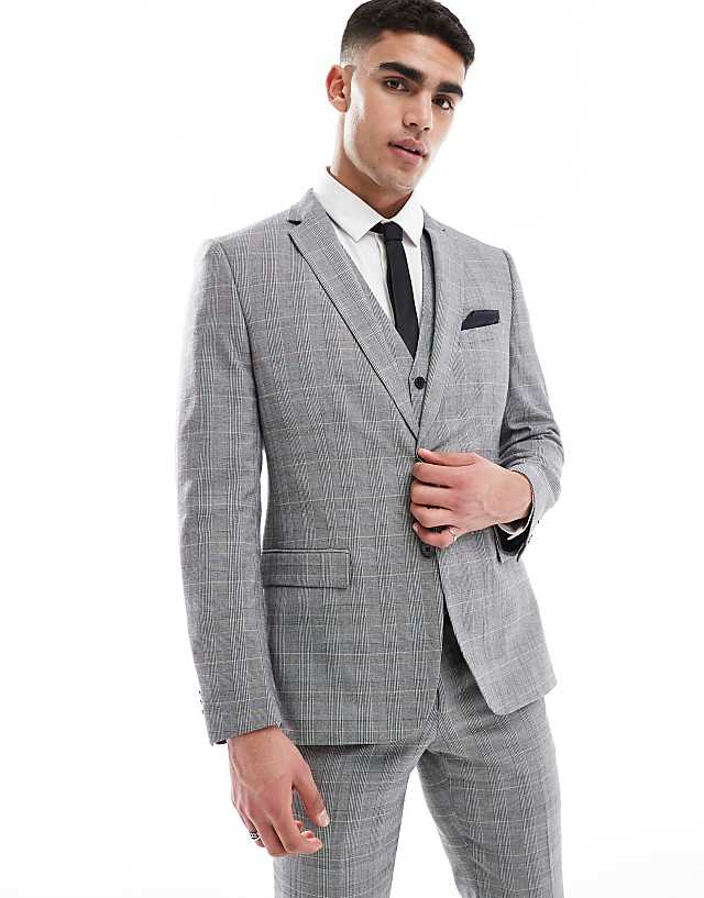 French Connection Formal Suit Co-ord In Grey Check