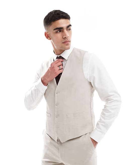French Connection Linen Formal Suit Co-ord In Stone