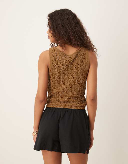 Gina Tricot Relaxed Fit Drawstring Linen Shorts In Black