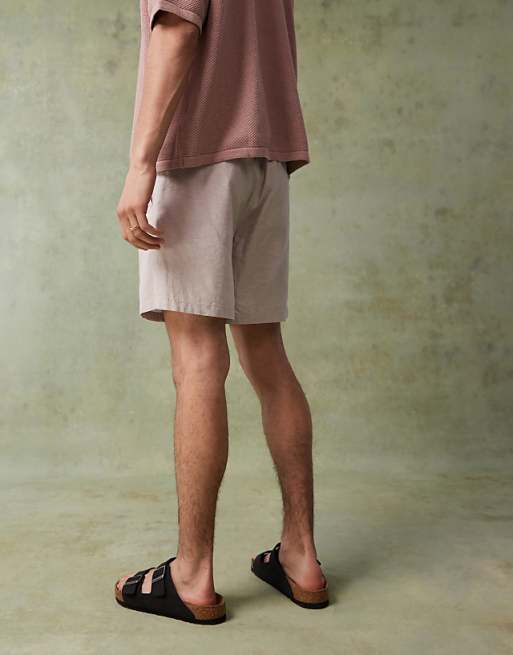 Jack & Jones Linen Shorts With Drawstring In Beige